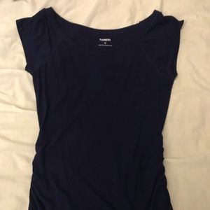 Express navy short sleeved scoop neck t-shirt